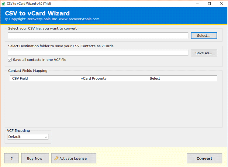 BitRecover CSV to vCard Converter